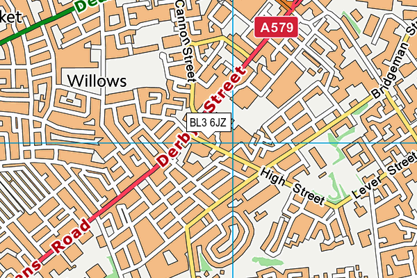 BL3 6JZ map - OS VectorMap District (Ordnance Survey) BL3 6JZ map - OS VectorMap District (Ordnance Survey)