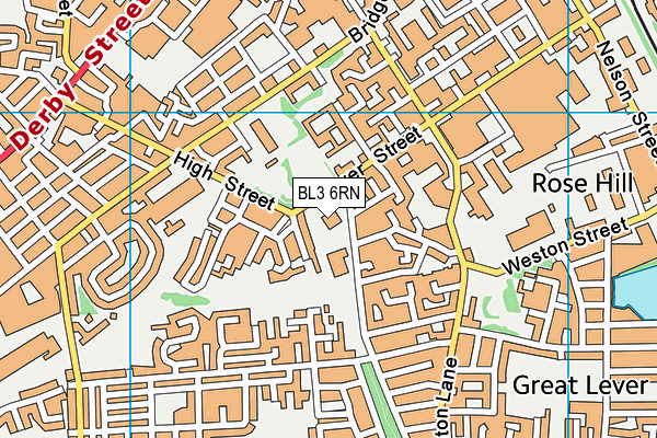BL3 6RN map - OS VectorMap District (Ordnance Survey) BL3 6RN map - OS VectorMap District (Ordnance Survey)