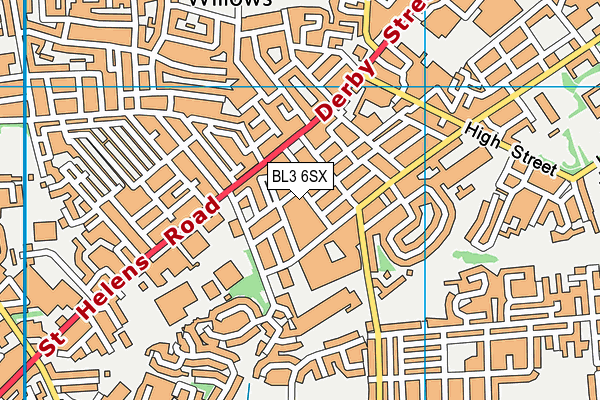 BL3 6SX map - OS VectorMap District (Ordnance Survey) BL3 6SX map - OS VectorMap District (Ordnance Survey)