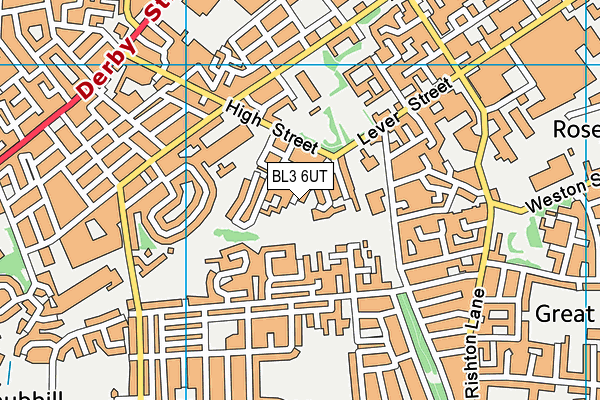BL3 6UT map - OS VectorMap District (Ordnance Survey) BL3 6UT map - OS VectorMap District (Ordnance Survey)