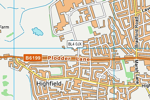 BL4 0JX map - OS VectorMap District (Ordnance Survey) BL4 0JX map - OS VectorMap District (Ordnance Survey)