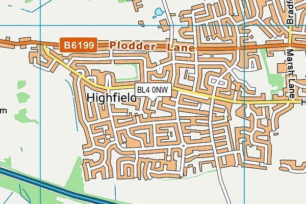 BL4 0NW map - OS VectorMap District (Ordnance Survey) BL4 0NW map - OS VectorMap District (Ordnance Survey)