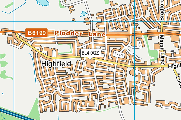 BL4 0QZ map - OS VectorMap District (Ordnance Survey)