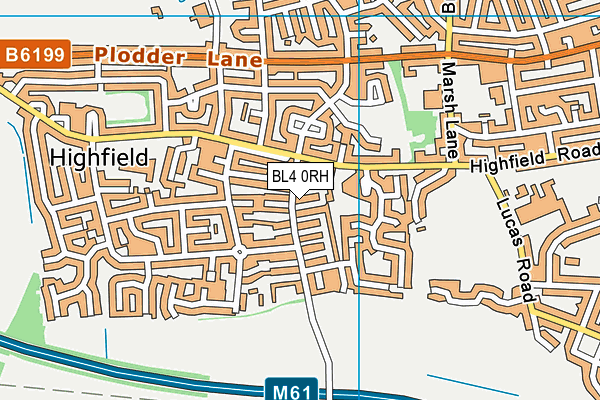 BL4 0RH map - OS VectorMap District (Ordnance Survey) BL4 0RH map - OS VectorMap District (Ordnance Survey)