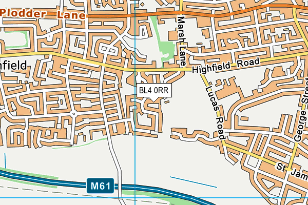 BL4 0RR map - OS VectorMap District (Ordnance Survey) BL4 0RR map - OS VectorMap District (Ordnance Survey)