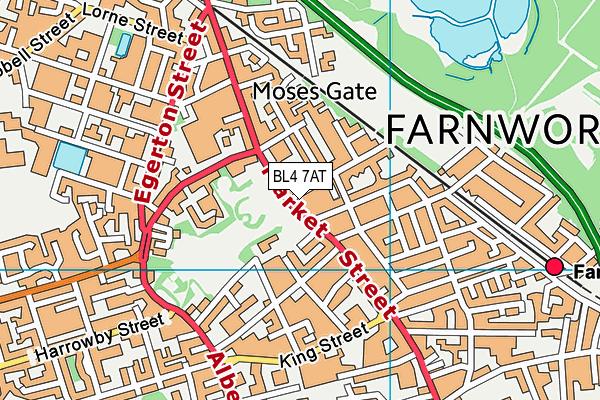 BL4 7AT map - OS VectorMap District (Ordnance Survey)