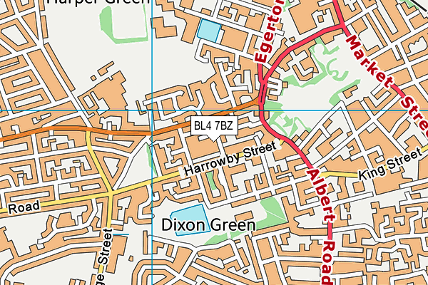 BL4 7BZ map - OS VectorMap District (Ordnance Survey) BL4 7BZ map - OS VectorMap District (Ordnance Survey)
