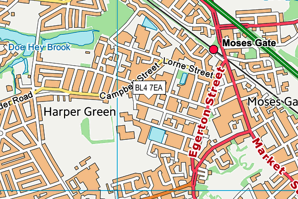 BL4 7EA map - OS VectorMap District (Ordnance Survey) BL4 7EA map - OS VectorMap District (Ordnance Survey)