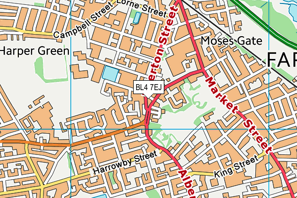 BL4 7EJ map - OS VectorMap District (Ordnance Survey) BL4 7EJ map - OS VectorMap District (Ordnance Survey)
