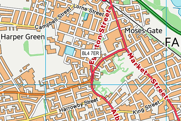 BL4 7ER map - OS VectorMap District (Ordnance Survey) BL4 7ER map - OS VectorMap District (Ordnance Survey)