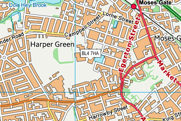 BL4 7HA map - OS VectorMap District (Ordnance Survey) BL4 7HA map - OS VectorMap District (Ordnance Survey)