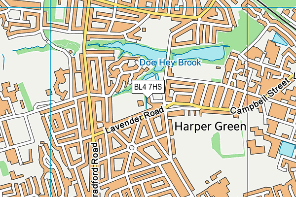 BL4 7HS map - OS VectorMap District (Ordnance Survey) BL4 7HS map - OS VectorMap District (Ordnance Survey)