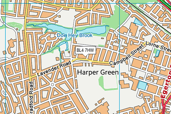 BL4 7HW map - OS VectorMap District (Ordnance Survey) BL4 7HW map - OS VectorMap District (Ordnance Survey)