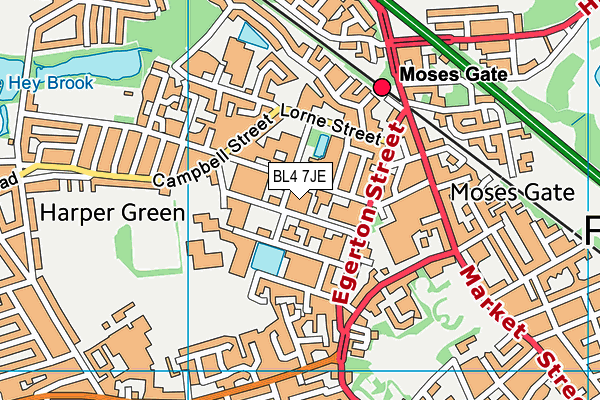 BL4 7JE map - OS VectorMap District (Ordnance Survey) BL4 7JE map - OS VectorMap District (Ordnance Survey)