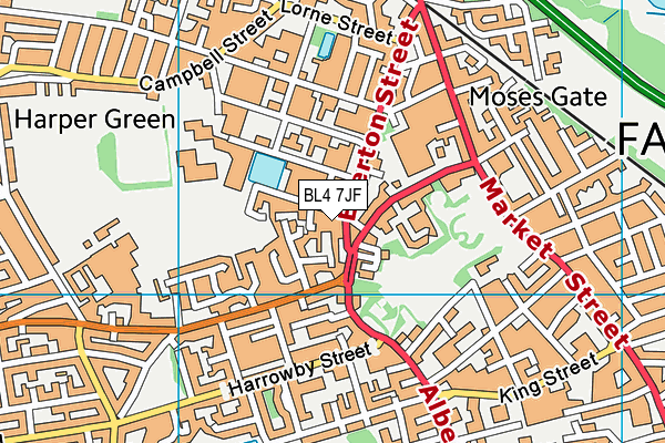 BL4 7JF map - OS VectorMap District (Ordnance Survey) BL4 7JF map - OS VectorMap District (Ordnance Survey)