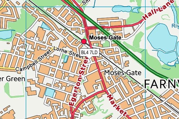 BL4 7LD map - OS VectorMap District (Ordnance Survey) BL4 7LD map - OS VectorMap District (Ordnance Survey)