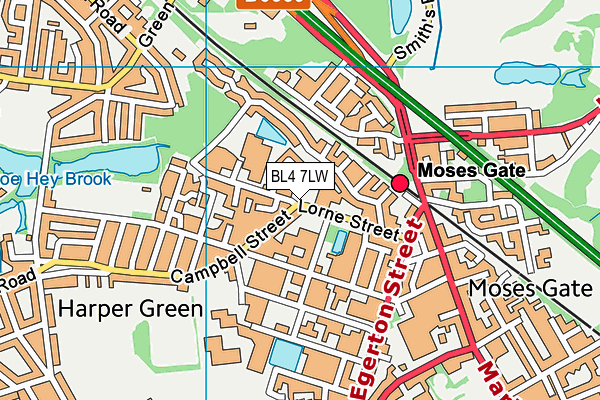 BL4 7LW map - OS VectorMap District (Ordnance Survey) BL4 7LW map - OS VectorMap District (Ordnance Survey)
