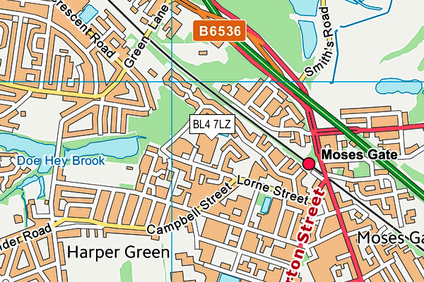 BL4 7LZ map - OS VectorMap District (Ordnance Survey) BL4 7LZ map - OS VectorMap District (Ordnance Survey)