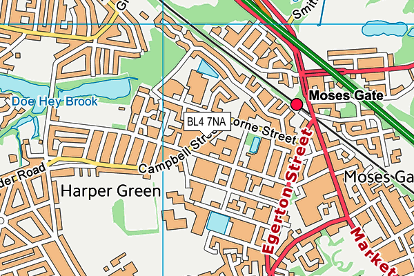 BL4 7NA map - OS VectorMap District (Ordnance Survey) BL4 7NA map - OS VectorMap District (Ordnance Survey)