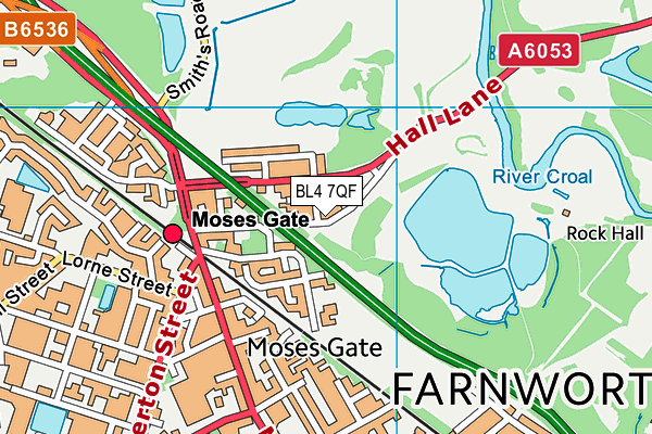 BL4 7QF map - OS VectorMap District (Ordnance Survey) BL4 7QF map - OS VectorMap District (Ordnance Survey)