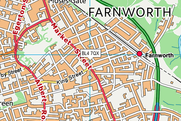 BL4 7QX map - OS VectorMap District (Ordnance Survey) BL4 7QX map - OS VectorMap District (Ordnance Survey)