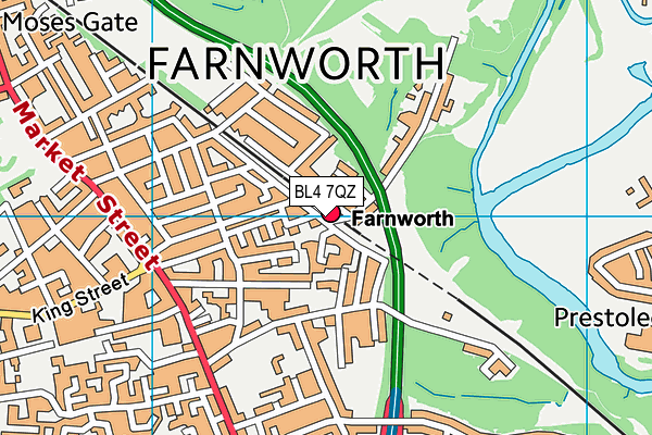 BL4 7QZ map - OS VectorMap District (Ordnance Survey) BL4 7QZ map - OS VectorMap District (Ordnance Survey)
