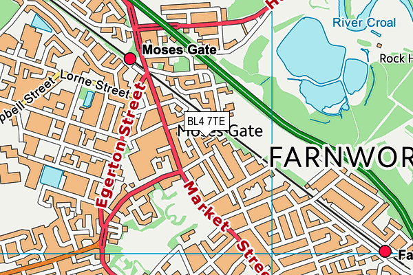 BL4 7TE map - OS VectorMap District (Ordnance Survey) BL4 7TE map - OS VectorMap District (Ordnance Survey)