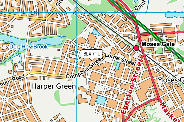BL4 7TU map - OS VectorMap District (Ordnance Survey) BL4 7TU map - OS VectorMap District (Ordnance Survey)