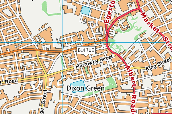 BL4 7UE map - OS VectorMap District (Ordnance Survey)