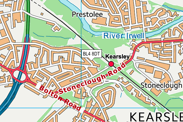 BL4 8DT map - OS VectorMap District (Ordnance Survey)