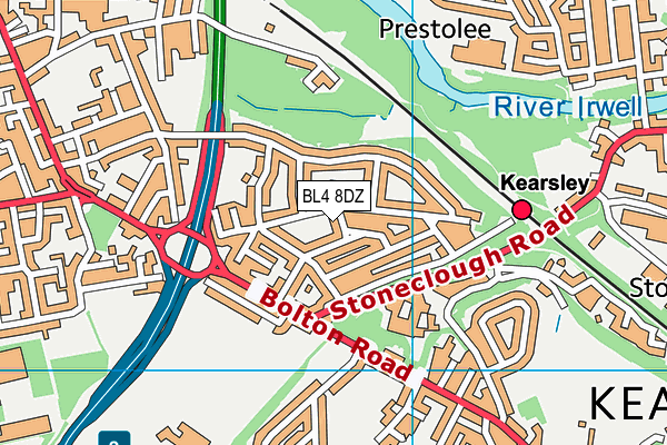 BL4 8DZ map - OS VectorMap District (Ordnance Survey) BL4 8DZ map - OS VectorMap District (Ordnance Survey)