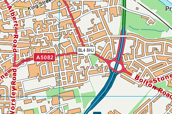 BL4 8HJ map - OS VectorMap District (Ordnance Survey) BL4 8HJ map - OS VectorMap District (Ordnance Survey)