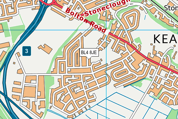 BL4 8JE map - OS VectorMap District (Ordnance Survey) BL4 8JE map - OS VectorMap District (Ordnance Survey)