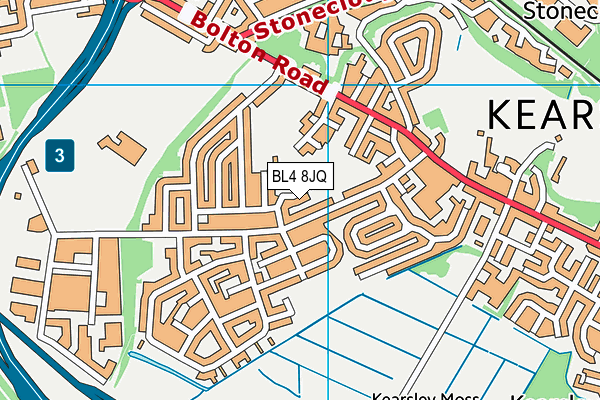 BL4 8JQ map - OS VectorMap District (Ordnance Survey) BL4 8JQ map - OS VectorMap District (Ordnance Survey)