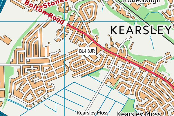 BL4 8JR map - OS VectorMap District (Ordnance Survey) BL4 8JR map - OS VectorMap District (Ordnance Survey)