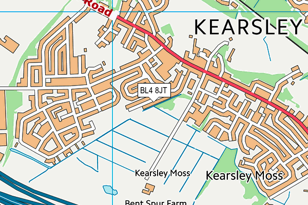 BL4 8JT map - OS VectorMap District (Ordnance Survey) BL4 8JT map - OS VectorMap District (Ordnance Survey)