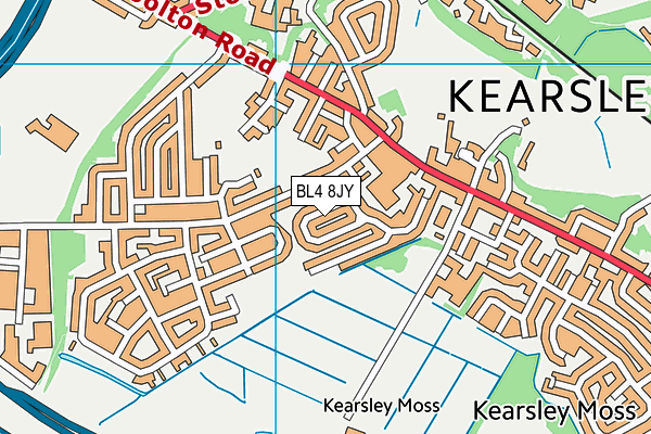 BL4 8JY map - OS VectorMap District (Ordnance Survey) BL4 8JY map - OS VectorMap District (Ordnance Survey)