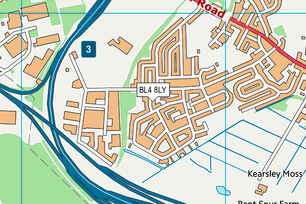 BL4 8LY map - OS VectorMap District (Ordnance Survey) BL4 8LY map - OS VectorMap District (Ordnance Survey)