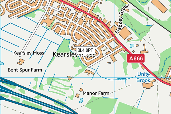 BL4 8PT map - OS VectorMap District (Ordnance Survey) BL4 8PT map - OS VectorMap District (Ordnance Survey)