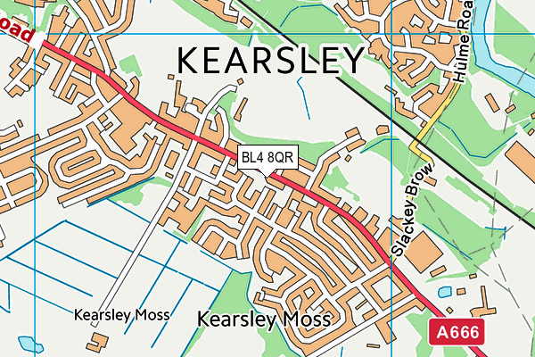BL4 8QR map - OS VectorMap District (Ordnance Survey)