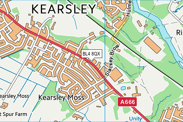 BL4 8QX map - OS VectorMap District (Ordnance Survey)