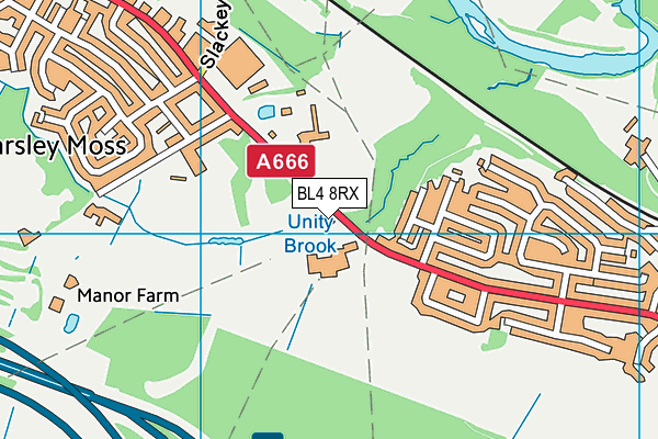 BL4 8RX map - OS VectorMap District (Ordnance Survey) BL4 8RX map - OS VectorMap District (Ordnance Survey)