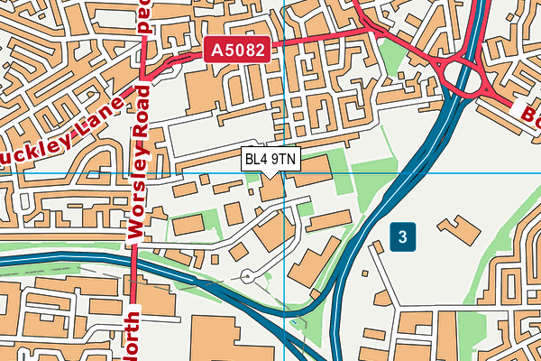 BL4 9TN map - OS VectorMap District (Ordnance Survey) BL4 9TN map - OS VectorMap District (Ordnance Survey)