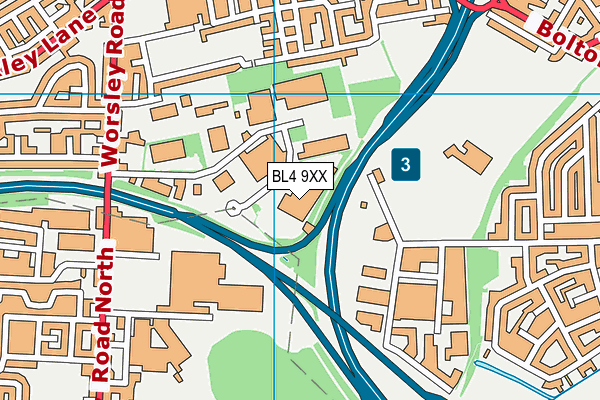 BL4 9XX map - OS VectorMap District (Ordnance Survey) BL4 9XX map - OS VectorMap District (Ordnance Survey)