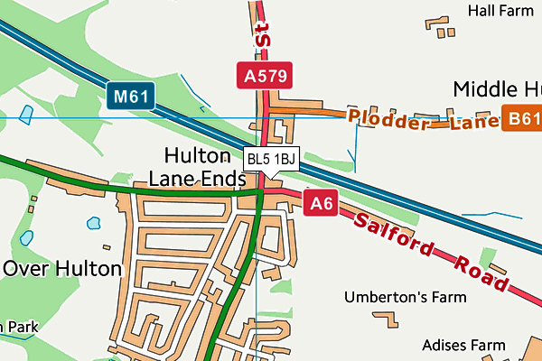 BL5 1BJ map - OS VectorMap District (Ordnance Survey) BL5 1BJ map - OS VectorMap District (Ordnance Survey)