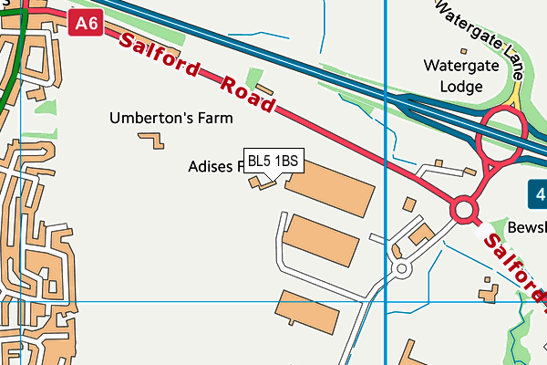 BL5 1BS map - OS VectorMap District (Ordnance Survey) BL5 1BS map - OS VectorMap District (Ordnance Survey)