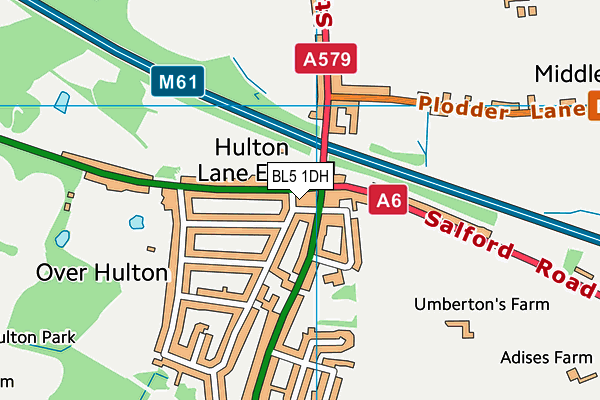 BL5 1DH map - OS VectorMap District (Ordnance Survey)