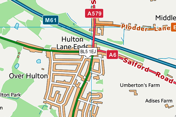 BL5 1EJ map - OS VectorMap District (Ordnance Survey) BL5 1EJ map - OS VectorMap District (Ordnance Survey)