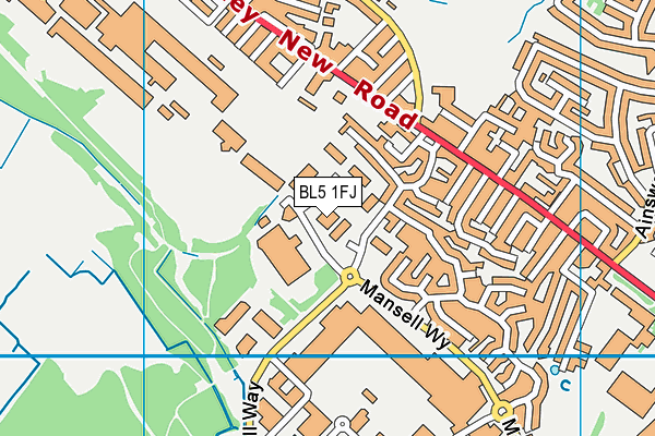 BL5 1FJ map - OS VectorMap District (Ordnance Survey) BL5 1FJ map - OS VectorMap District (Ordnance Survey)