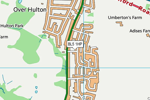 BL5 1HP map - OS VectorMap District (Ordnance Survey) BL5 1HP map - OS VectorMap District (Ordnance Survey)